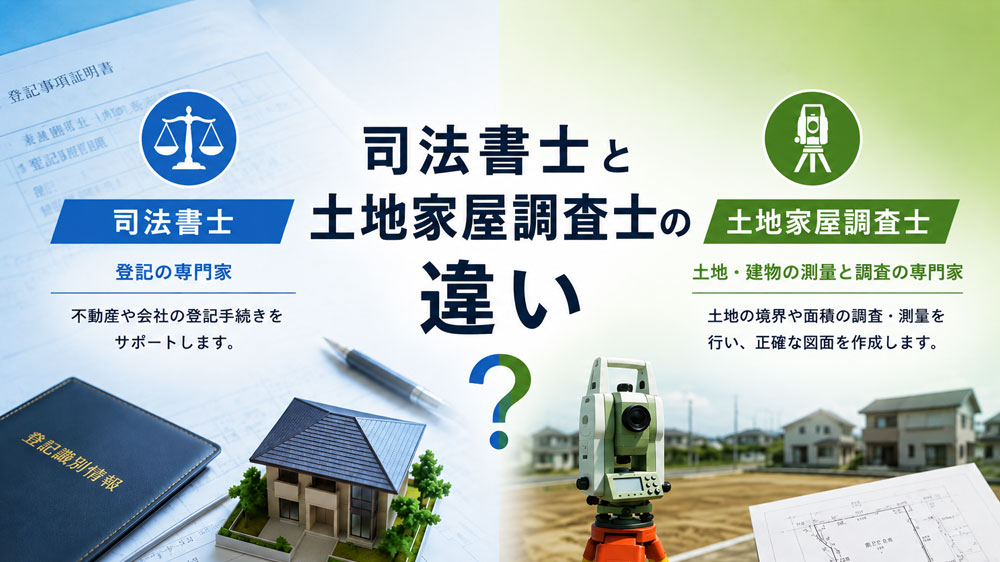 司法書士と土地家屋調査士の違い